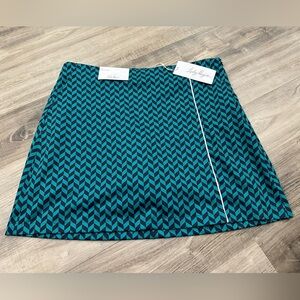 Lady Hagen Herringbone Turquoise Golf Skort, Size 14 NWT